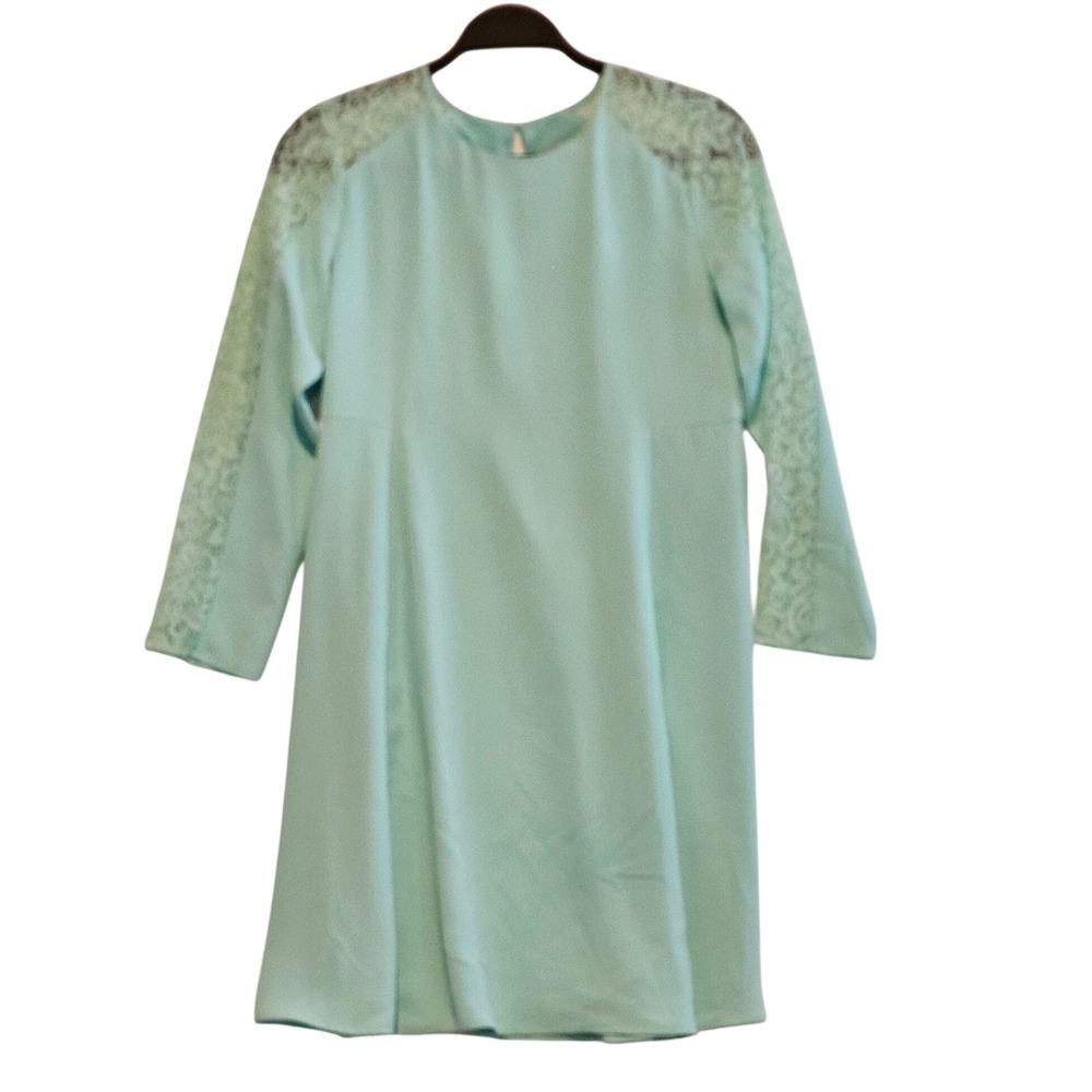 CeCe By Cynthia Steffe Mint Green Lace‎ Shoulder Dress Size 4